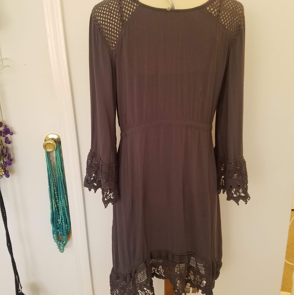 Monoreno Crochet Detail Long Sleeve Dress - Picture 8 of 8